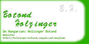 botond holzinger business card